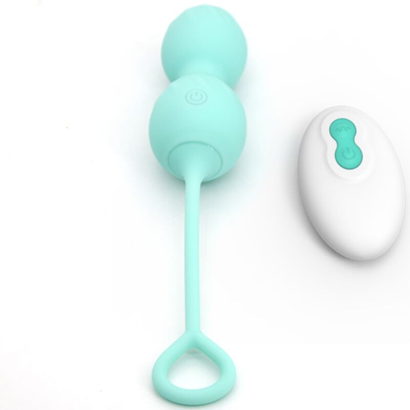 Armony Blossoms vaginal dumbbell med fjärrkontroll i grön färg