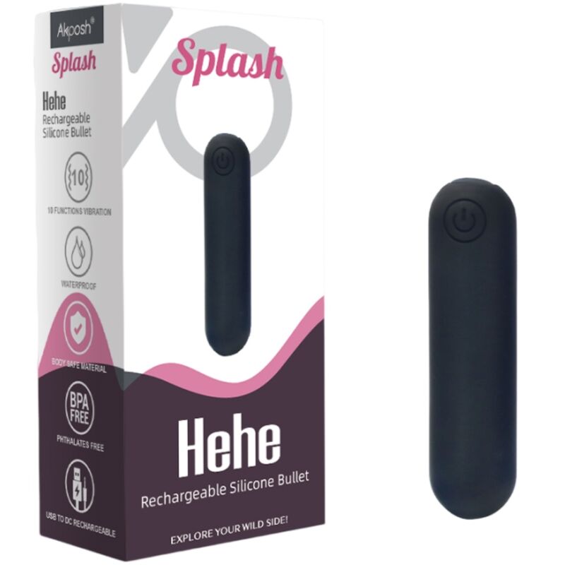 ARMONY Splash Hehe vibrator bullet i svart silikon