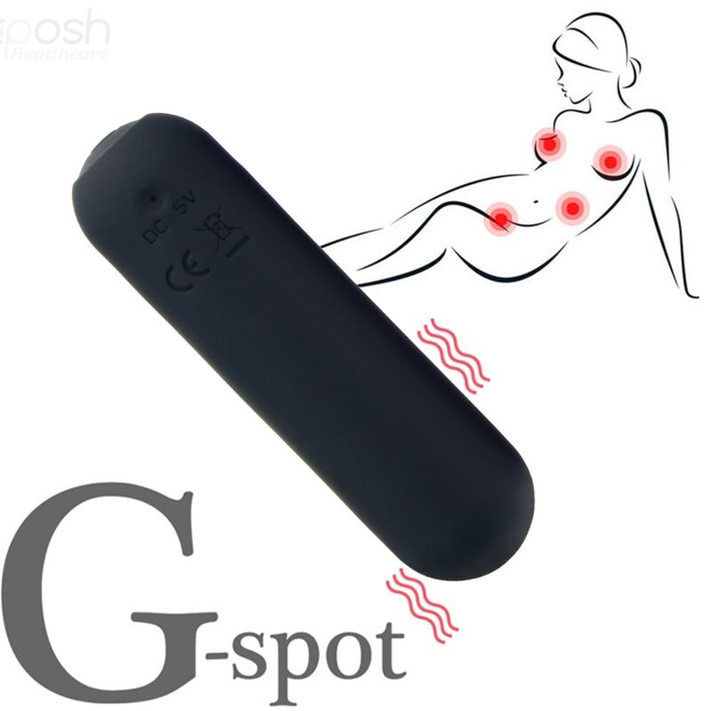 ARMONY - SPLASH HAHA VIBRATOR BULLET SILIKON 10 VIBRATIONER 75 X 19 CM SVART
