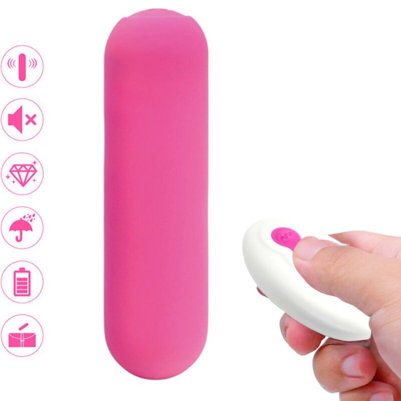 ARMONY - SPLASH JOIE VIBRATOR BULLET SILIKON FJÄRRKONTROLL 10 VIBRATIONER 75 X 19 CM ROSA