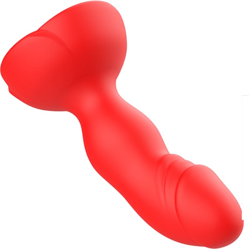 ARMONY analpluggvibrator med fjärrkontroll i röd färg