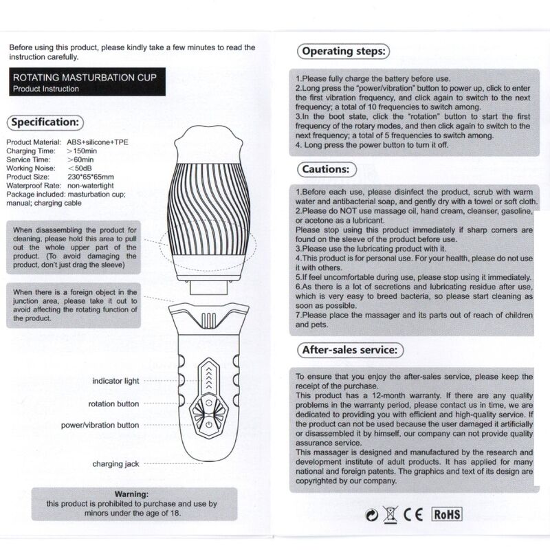 Armony Oral Vibrerande Masturbator i vit färg