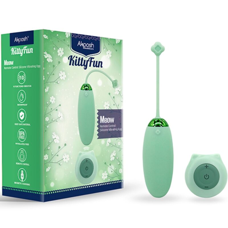 Armony Kitty Fun vibrator i grön färg med fjärrkontroll