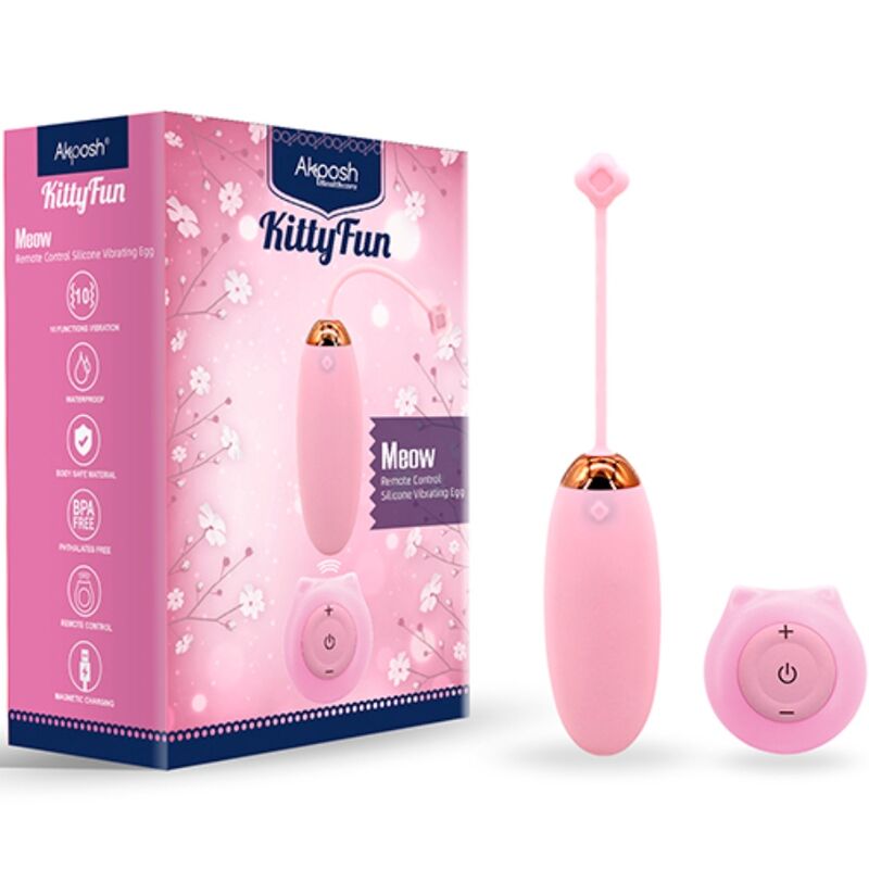 Armony Kitty Fun Egg Vibrator med fjärrkontroll i rosa