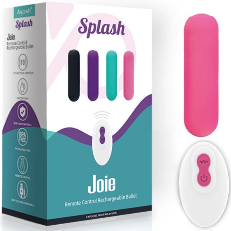 ARMONY - SPLASH JOIE VIBRATOR BULLET SILIKON FJÄRRKONTROLL 10 VIBRATIONER 75 X 19 CM ROSA