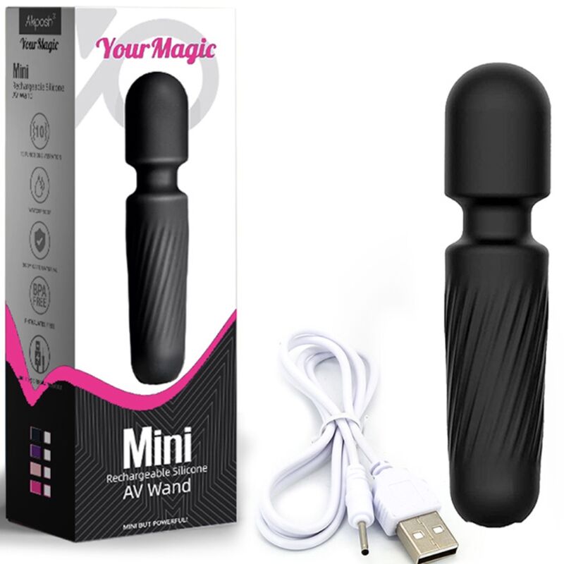Armony Mini Massager och Vibrator svart med 10 vibrationsmönster