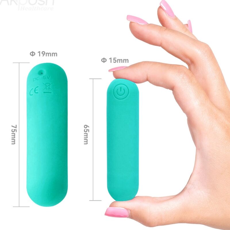 ARMONY - SPLASH HAHA VIBRATOR BULLET SILIKON 10 VIBRATIONER 75 X 19 CM GRÖN