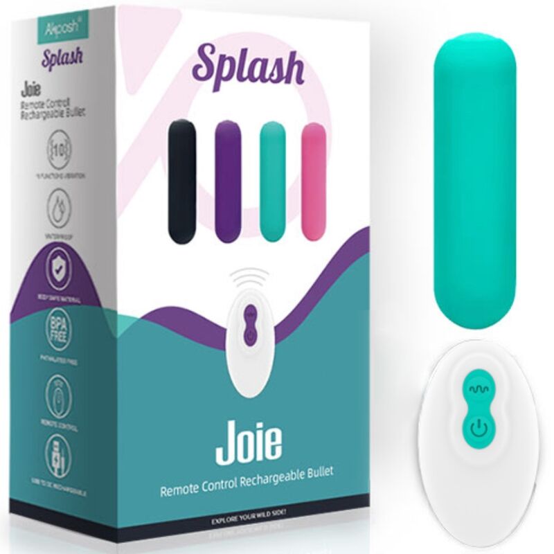 ARMONY - SPLASH JOIE VIBRATOR BULLET SILIKON FJÄRRKONTROLL 10 VIBRATIONER 75 X 19 CM GRÖN