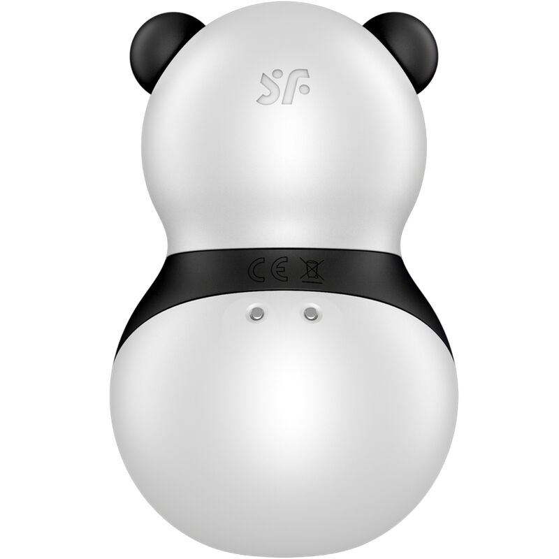 Satisfyer Pocket Panda stimulator och vibrator i svart och vitt