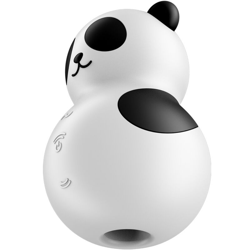 Satisfyer Pocket Panda stimulator och vibrator i svart och vitt