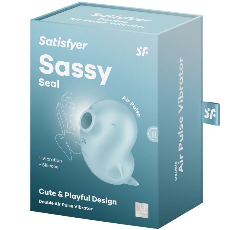 Satisfyer Sassy Seal stimulator och vibrator i blå färg