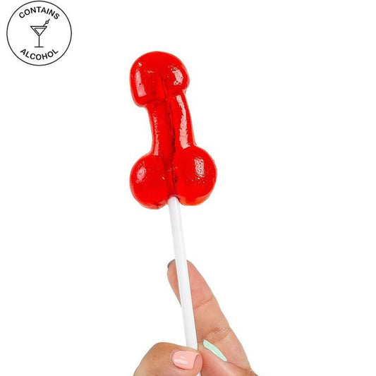 Cock lollipop med alkohol och smak av strawberry daiquiri