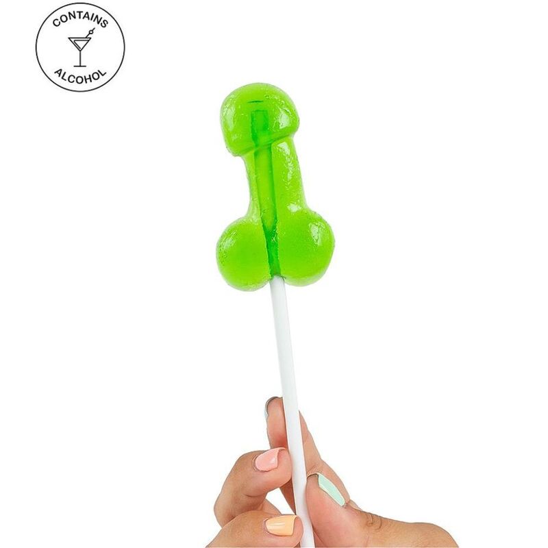 Penisformad lollipop med caipirinha smak och alkohol