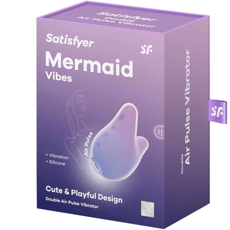 Satisfyer Mermaid Vibes stimulator och vibrator i lila och rosa
