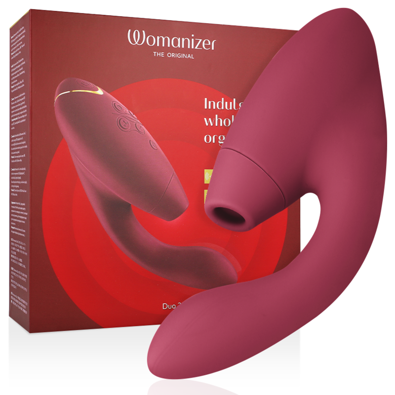 Womanizer DUO 2 stimulator i bordeauxfärg