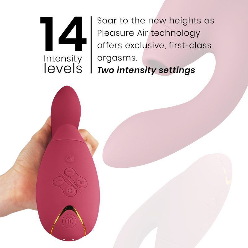 Womanizer DUO 2 stimulator i bordeauxfärg