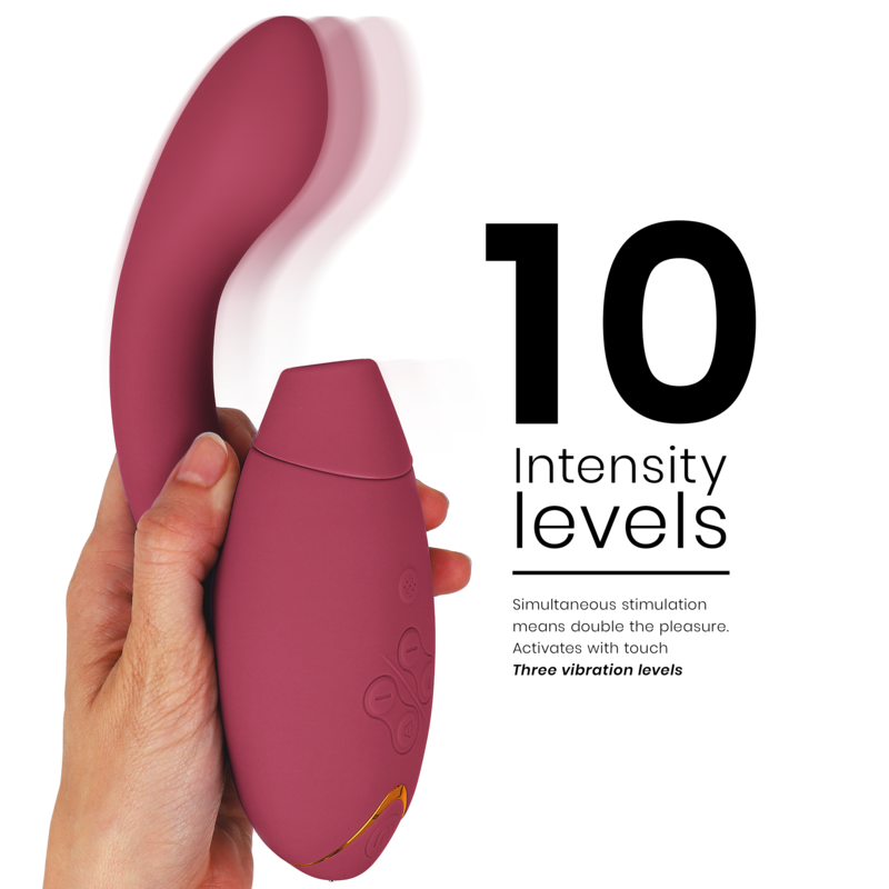 Womanizer DUO 2 stimulator i bordeauxfärg