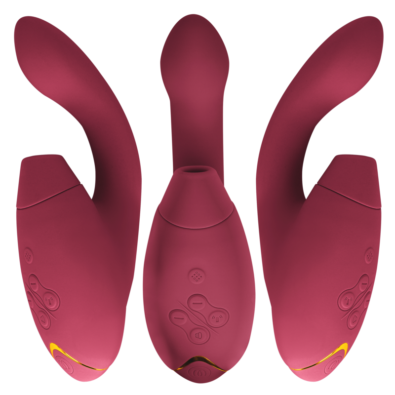 Womanizer DUO 2 stimulator i bordeauxfärg