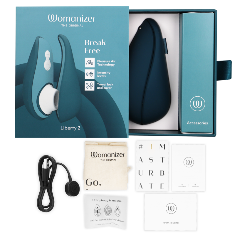 Womanizer Liberty 2 klitorisstimulator i blå färg