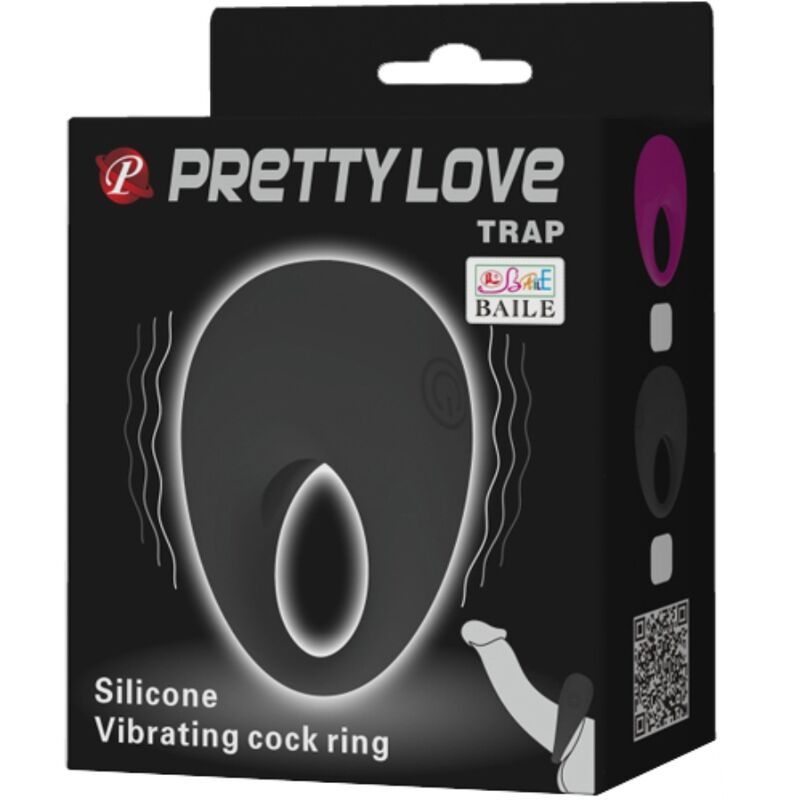 Pretty Love Trap vibratorring i svart