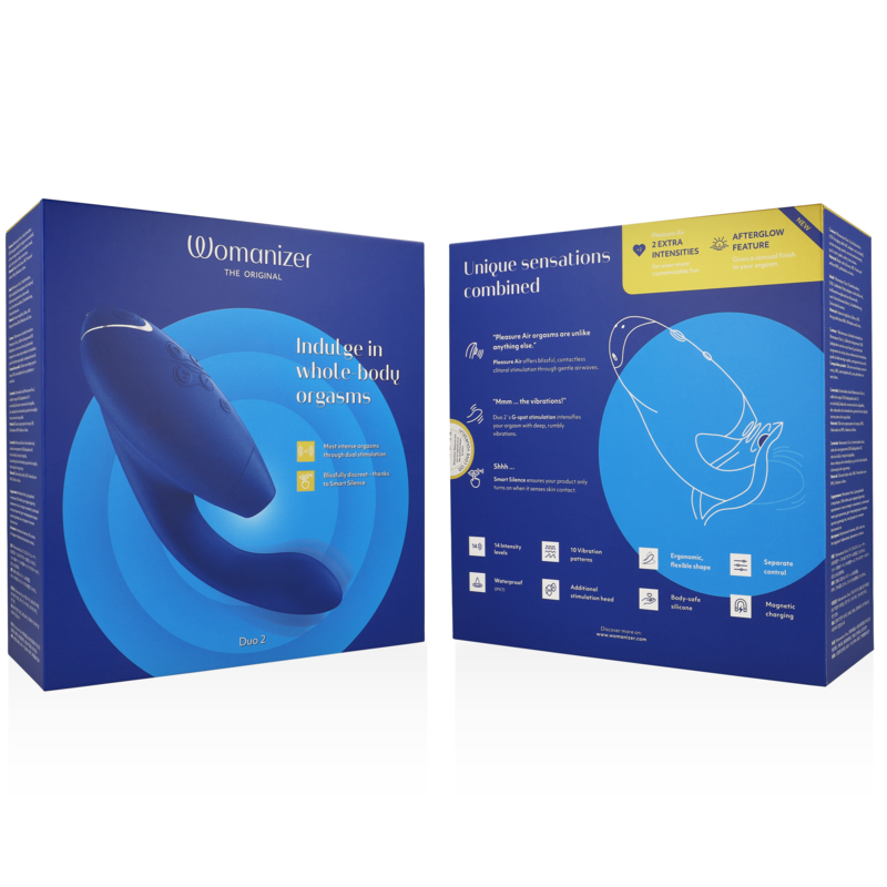 Womanizer DUO 2 dual stimulator i blå färg
