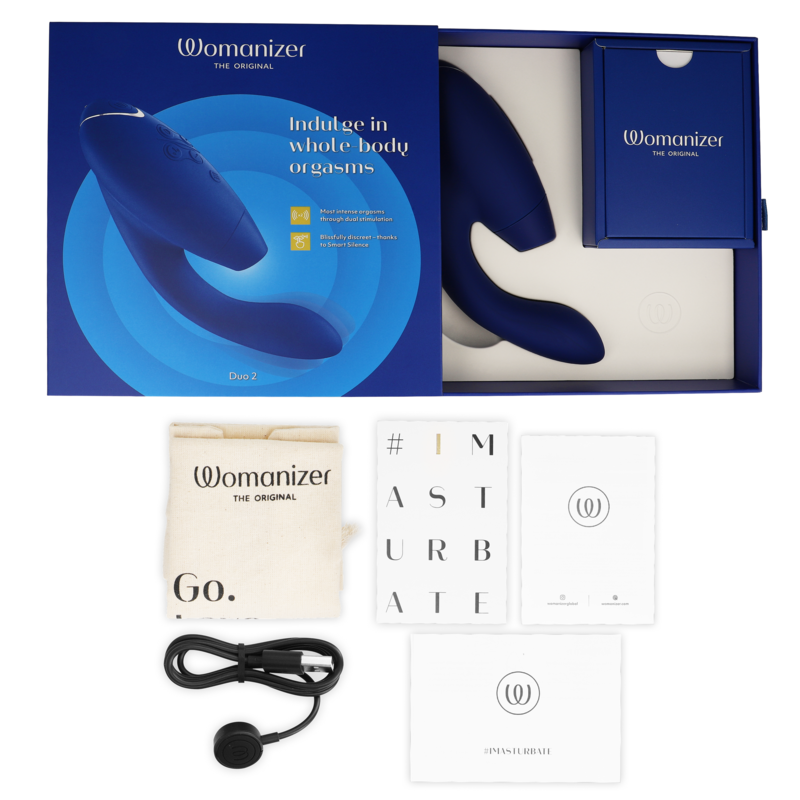 Womanizer DUO 2 dual stimulator i blå färg