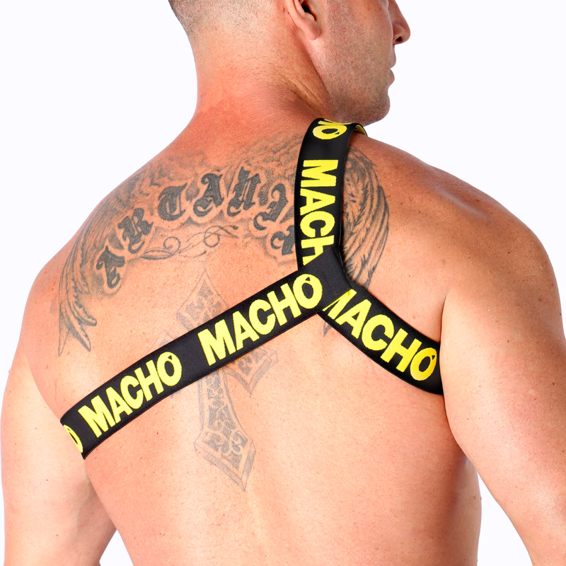 Macho Roman Harness i gult, storlek L/XL