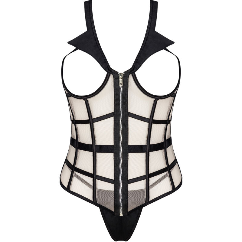 LIVCO CORSETTI FASHION korsett och tanga set i svart och beige