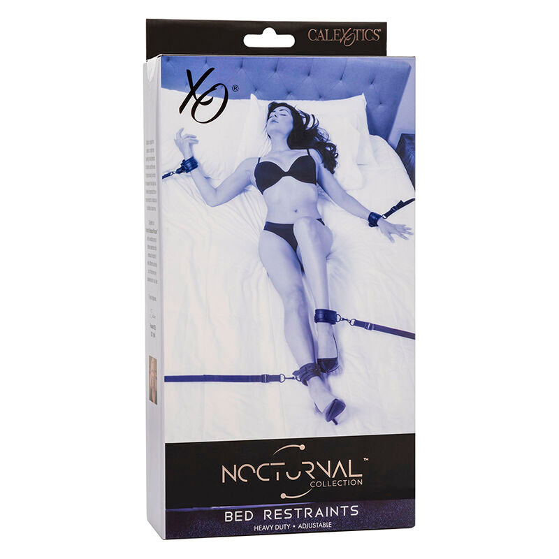CALEXOTICS - NOCTURNAL BED RESTRAINTS LÄDER JUSTERBARA SVART