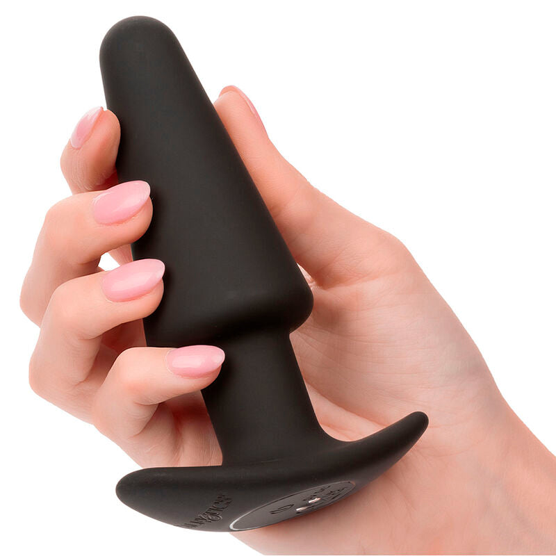 Rock Bottom Tapered Anal Plug med 10 vibrationslägen i svart silikon