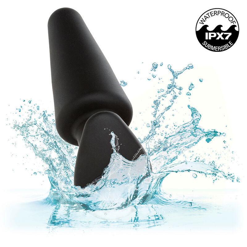 Rock Bottom Tapered Anal Plug med 10 vibrationslägen i svart silikon