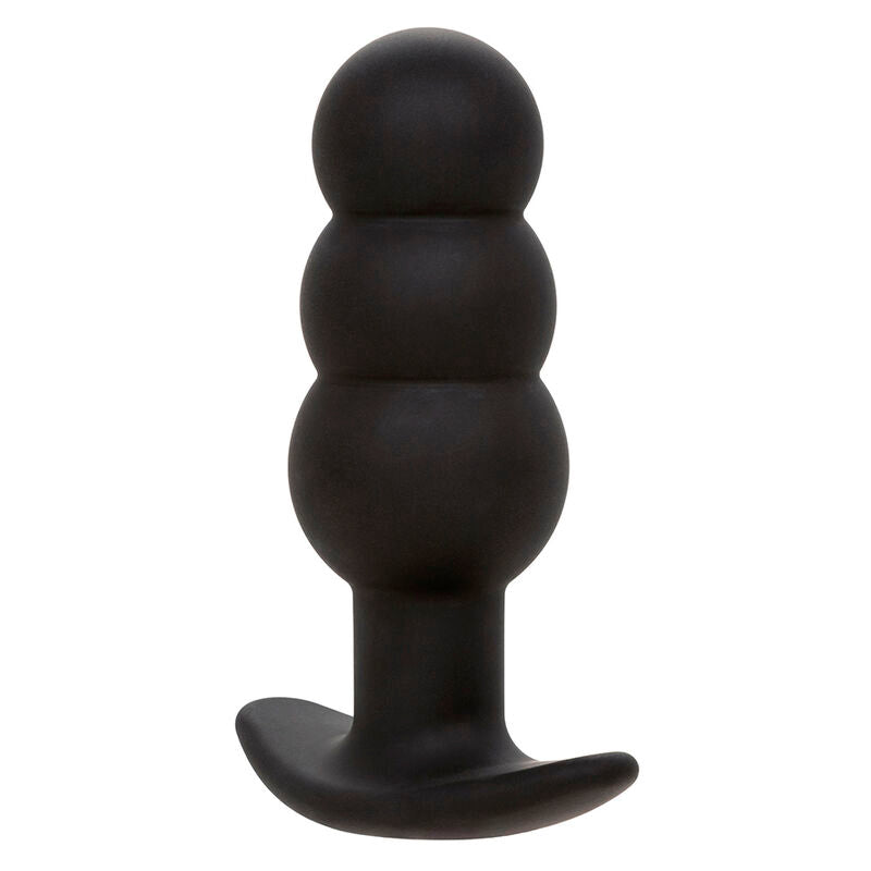 CALEXOTICS - ROCK BOTTOM BEADED ANAL PLUG 10 VIBRATIONER SILIKON SVART