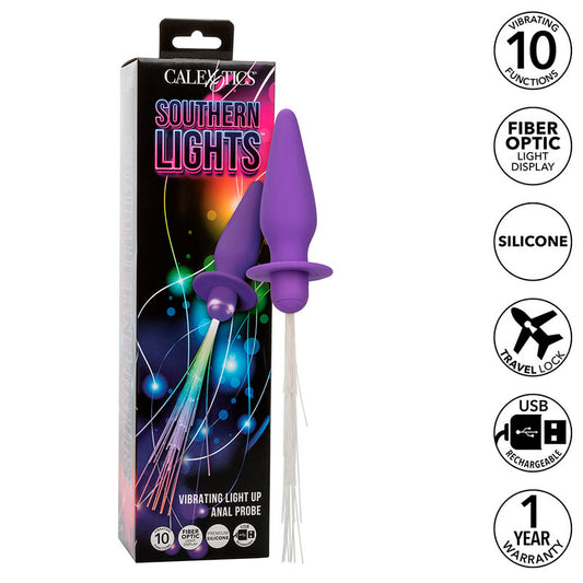 CALEXOTICS - SOUTHERN LIGHTS LYSANDE ANALPLUGG 10 VIBRATIONER SILIKON LILA