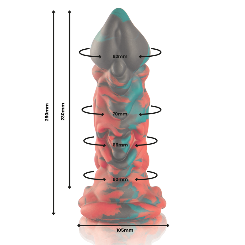 Silikon-dildo Phobos från EPIC CYBERSILICOCK, storlek large