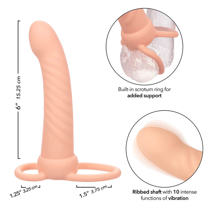 CALEXOTICS Maxx Ribbad Dual Penetrator med 10 vibrationslägen