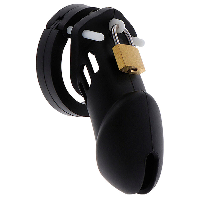 HIDDEN DESIRE Extreme Chastity Cage i silikon, svart, storlek L