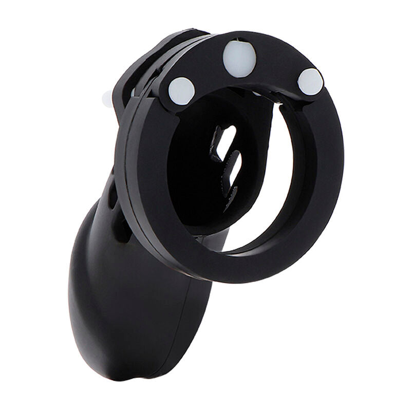 HIDDEN DESIRE Extreme Chastity Cage i silikon, svart, storlek L