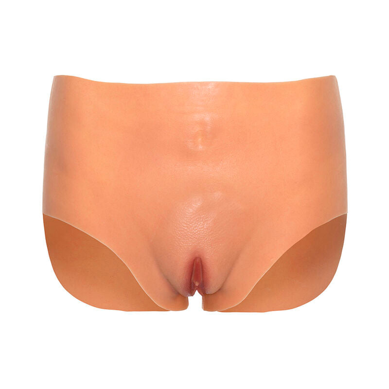 HIDDEN DESIRE - ALTER EGO ÖPPEN VAGINA BRIEF HÖG MIDJA KÖTTFÄRGAD
