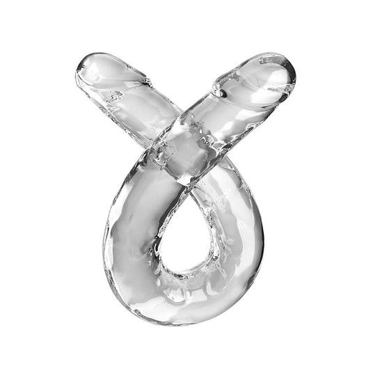 King Cock Clear Double Trouble Dildo 46 cm