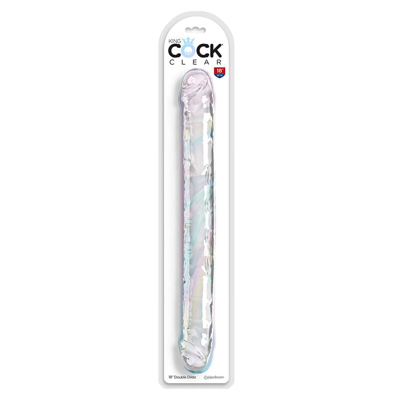 King Cock Clear Double Trouble Dildo 46 cm