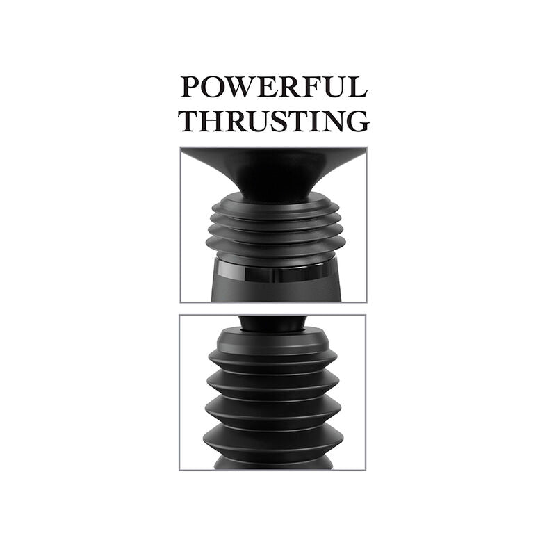 Body Dock Thruster Dildo Klamp med 7 trycklägen i svart