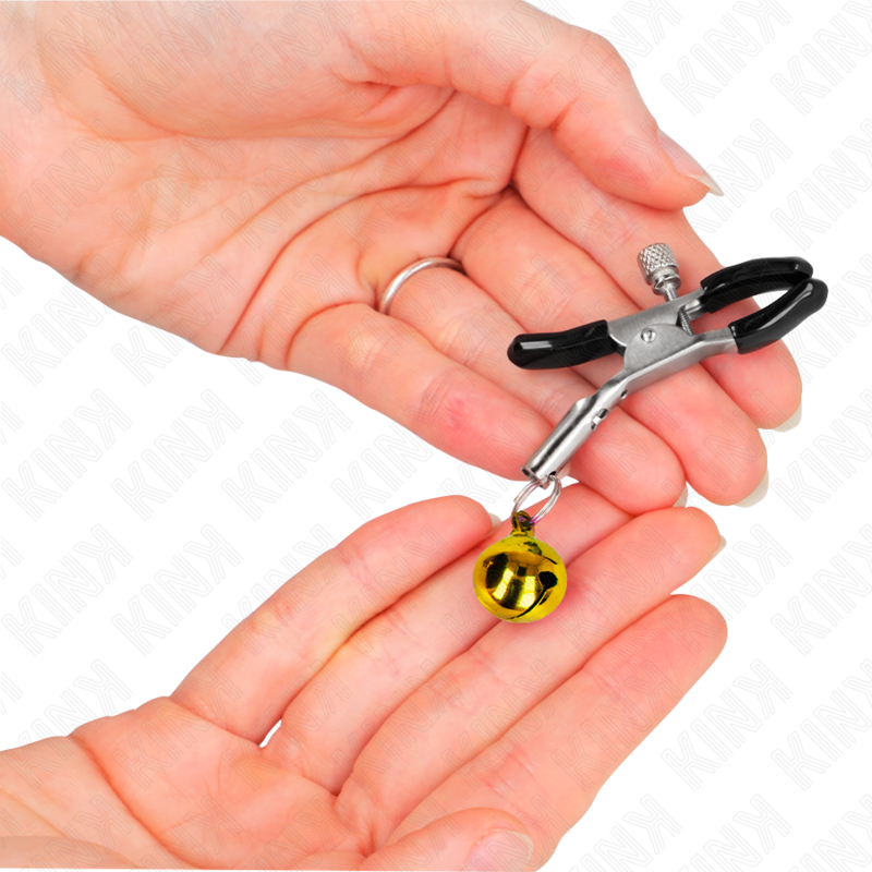 KINK - GULD ENKEL KLOCKA NIPPLE CLAMP 6 CM