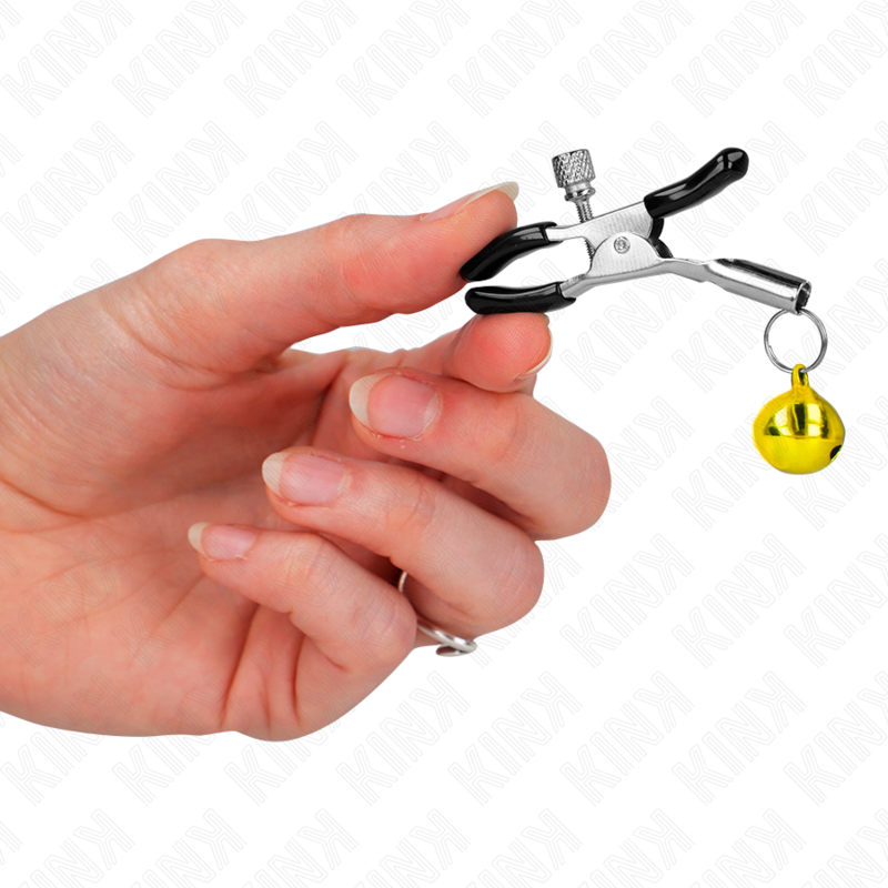 KINK - GULD ENKEL KLOCKA NIPPLE CLAMP 6 CM