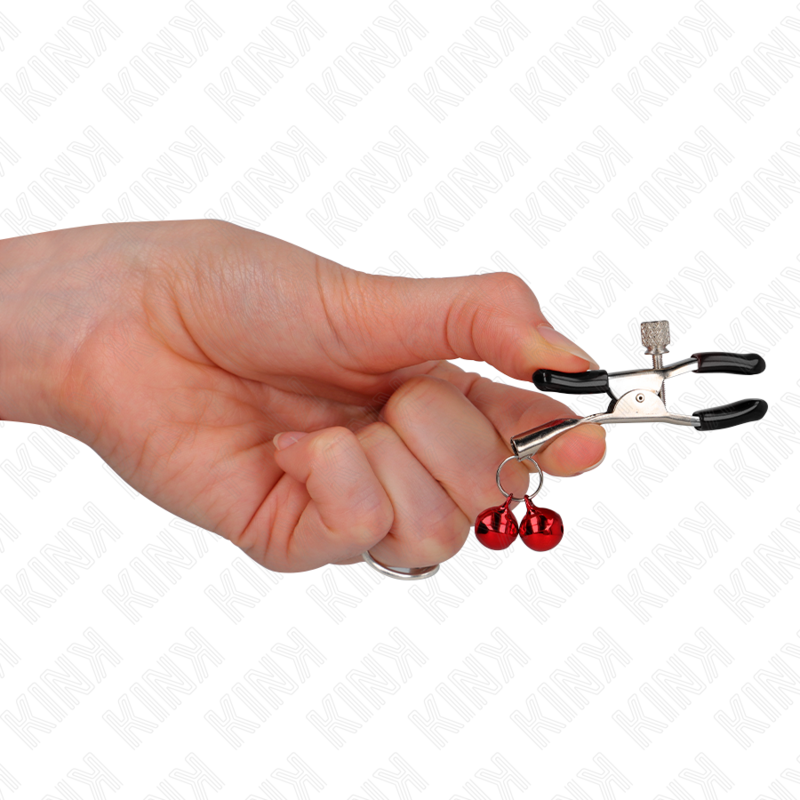 KINK - Dubbelklocka Nipple Clamp Röd 6 cm
