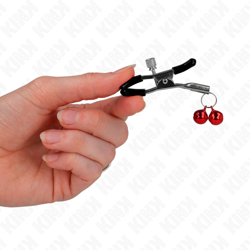 KINK - Dubbelklocka Nipple Clamp Röd 6 cm