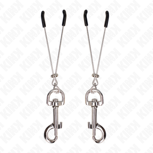 KINK - Tunn Krok Bröstklämma Silver 7 cm