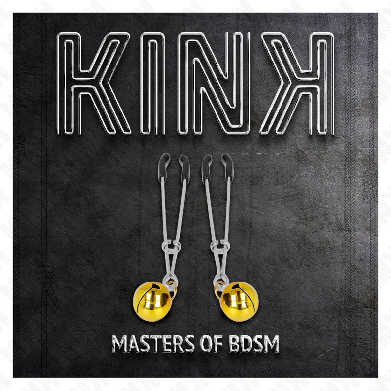KINK - TUNN KLOCKA NIPPLE CLAMPS GULD 7 CM