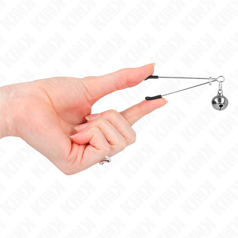 KINK - TUNN KLOCKA NIPPLE CLAMPS SILVER 7 CM