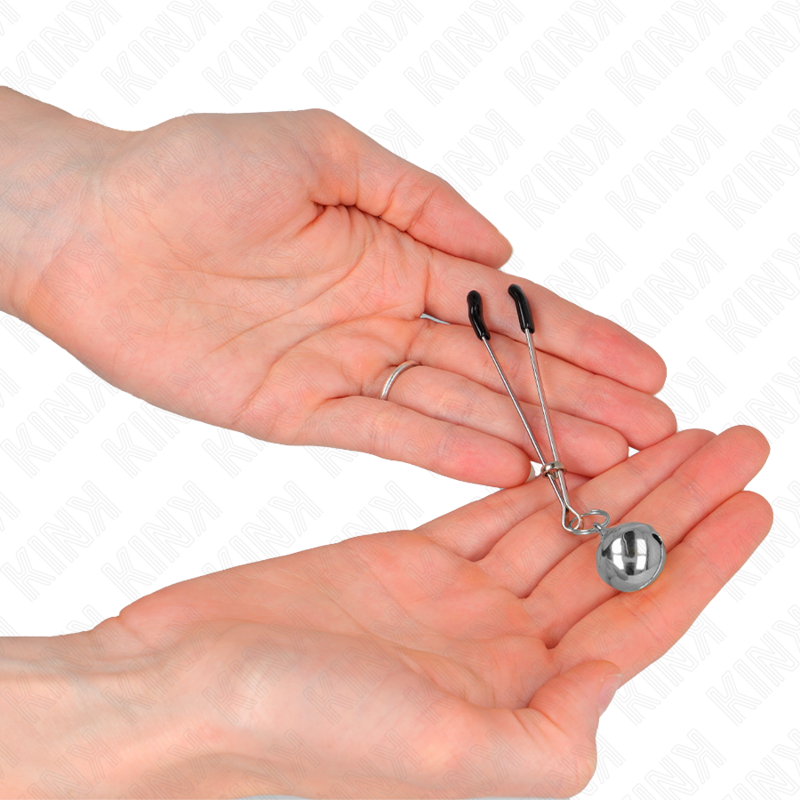 KINK - TUNN KLOCKA NIPPLE CLAMPS SILVER 7 CM