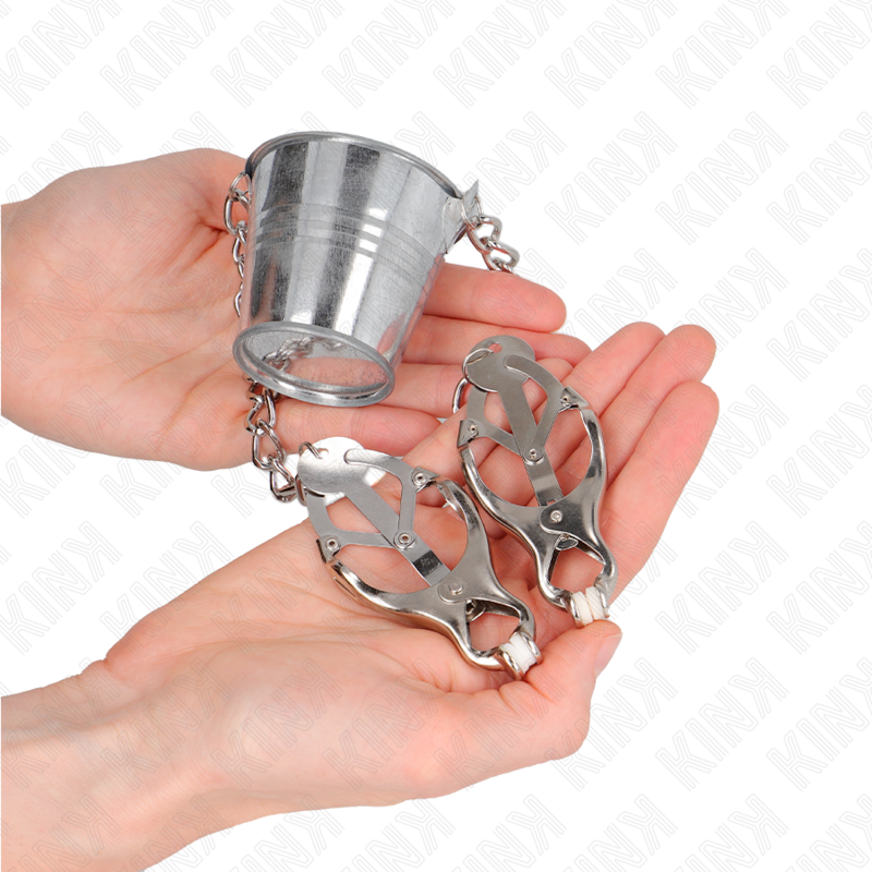 KINK - Nipple Clamps med en Buckett Silver
